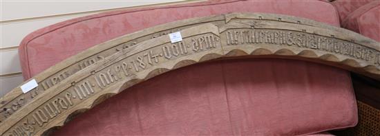 Two German Gothic carved wood arches